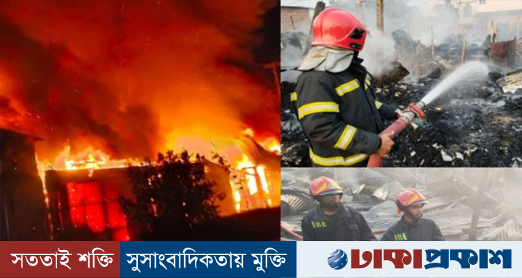 নারায়ণগঞ্জে পাটের গুদামে ভয়াবহ আগুন, পুড়ল ১৪টি টিনের ঘর