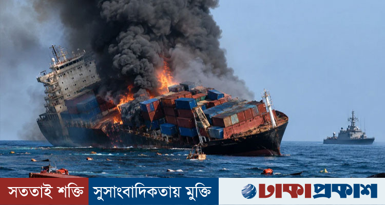 হরমুজ প্রণালিতে দুই তেলবাহী ট্যাংকারে আগুন, মার্কিন ড্রোন ভূপাতিতের দাবি ইরানের