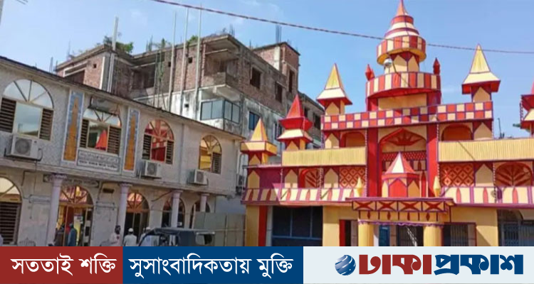 ছয় ফুটের ব্যবধান, সম্প্রীতির বন্ধন: লালমনিরহাটে পাশাপাশি মসজিদ-মন্দির