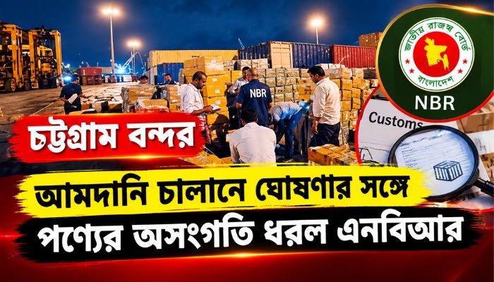 রাজস্ব ফাঁকি দিতে মিথ্যে ঘোষণায় আনা প্রসাধনী ও গাড়ির যন্ত্রাংশ ধরা!চট্টগ্রাম বন্দর