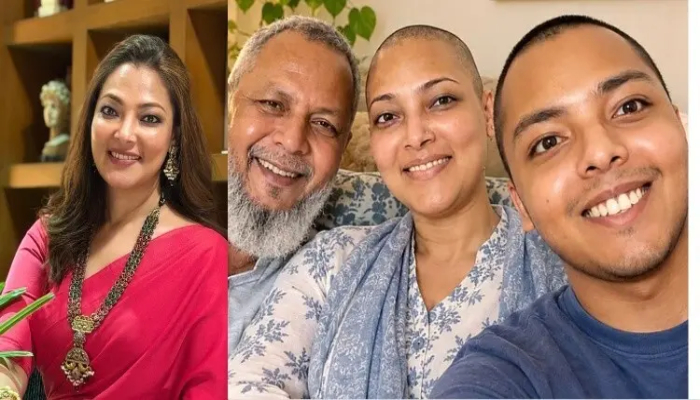 ক্যানসারের কষ্ট একা বইতে দিলেন না, সামিয়ার জন্য চুল ফেললেন ছেলে-স্বামী