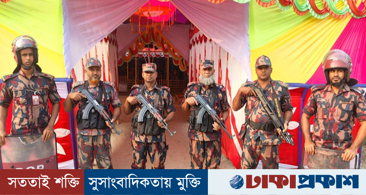 শারদীয় দুর্গাপুজা উপলক্ষ্যে চুয়াডাঙ্গা ও ঝিনাইদহ সীমান্তে নিরাপত্তা জোরদার করেছে বিজিবি
