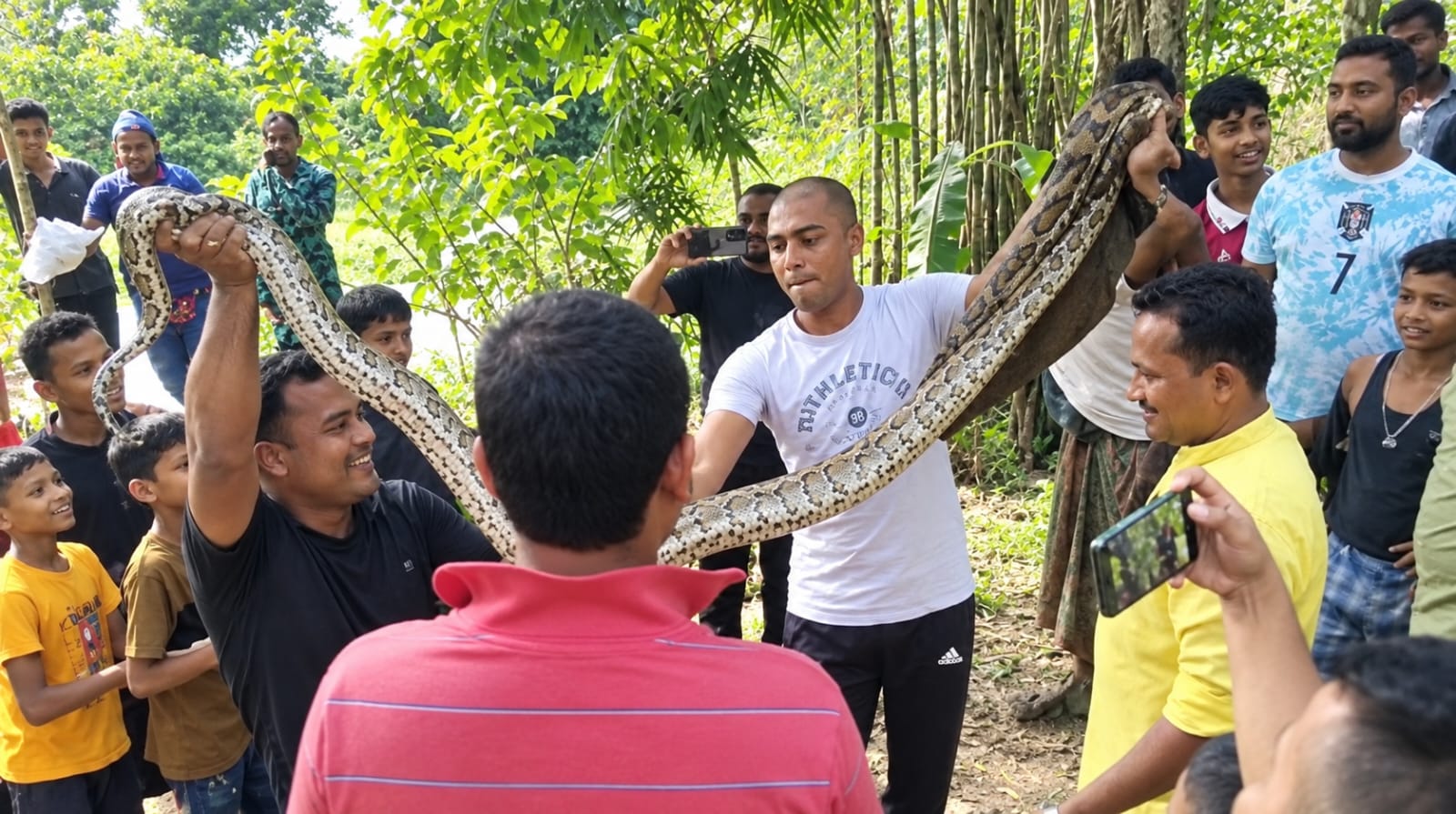 ফটিকছড়ির সুয়াবিলে অজগর উদ্ধার, বনে অবমুক্ত