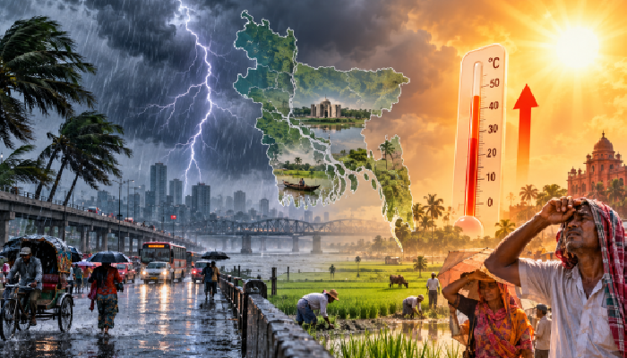 ৪ বিভাগে বজ্রসহ বৃষ্টির আভাস, বাড়তে পারে তাপমাত্রা